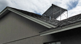 Back of Solar Water Heater